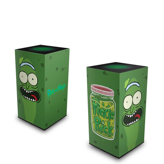 Xbox Series X Capa Anti Poeira Vertical - Pickle Rick And Morty