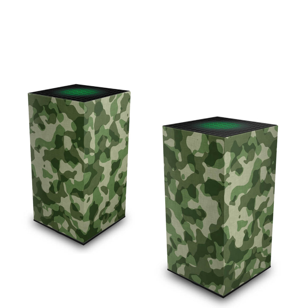 Capa Anti Poeira Xbox Series X Vertical - Camuflado Verde - Pop Arte Skins - foto 2