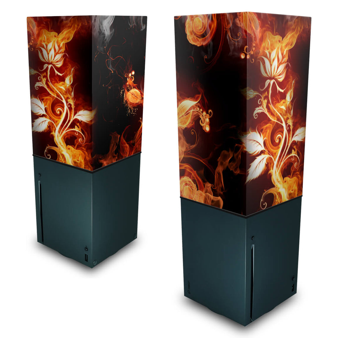 Capa Anti Poeira Xbox Series X Vertical - Fire Flower - Pop Arte Skins