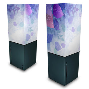 Capa Anti Poeira Xbox Series X Vertical - Folhas Lilás - Pop Arte Skins