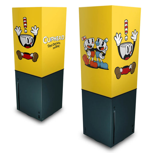 Xbox Series X Capa Anti Poeira Vertical - Cuphead