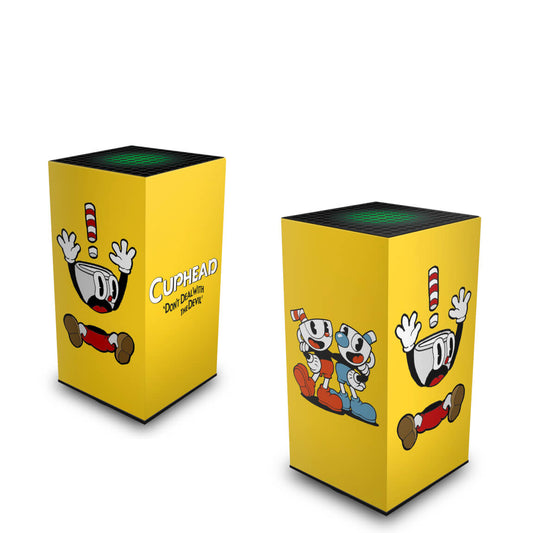 Xbox Series X Capa Anti Poeira Vertical - Cuphead