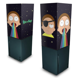 Capa Anti Poeira Xbox Series X Vertical - Morty Rick And Morty - Pop Arte Skins