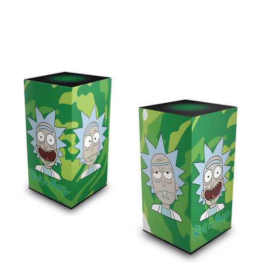 Xbox Series X Capa Anti Poeira Vertical - Rick And Morty