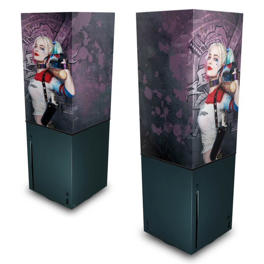 Xbox Series X Capa Anti Poeira Vertical - Arlequina Harley Quinn