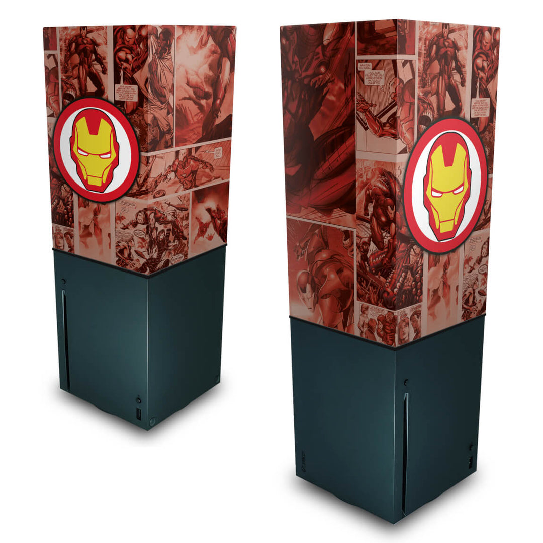 Capa Anti Poeira Xbox Series X Vertical - Homem De Ferro Comics - Pop Arte Skins