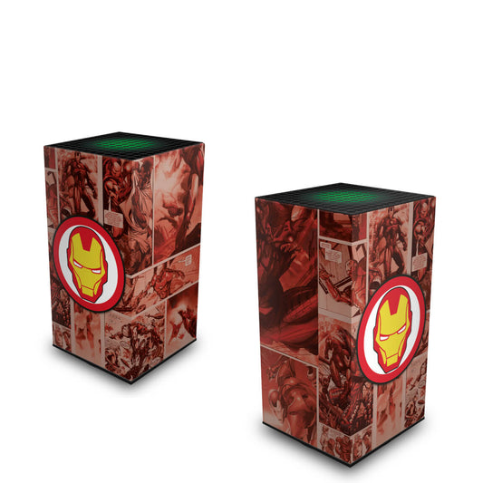 Xbox Series X Capa Anti Poeira Vertical - Homem De Ferro Comics