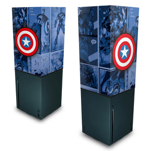 Capa Anti Poeira Xbox Series X Vertical - Capitão América Comics - Pop Arte Skins
