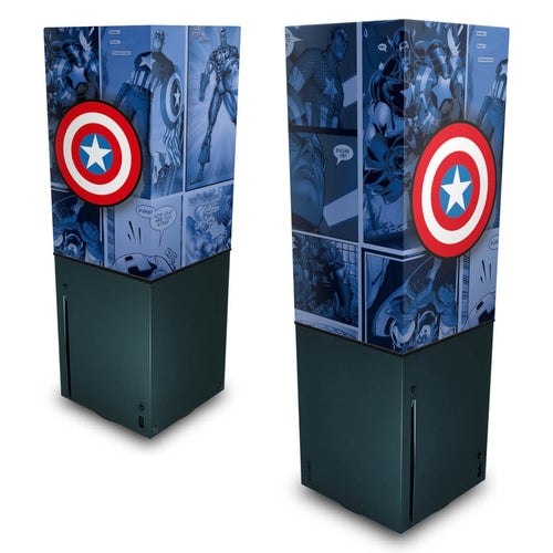 Capa Anti Poeira Xbox Series X Vertical - Capitão América Comics