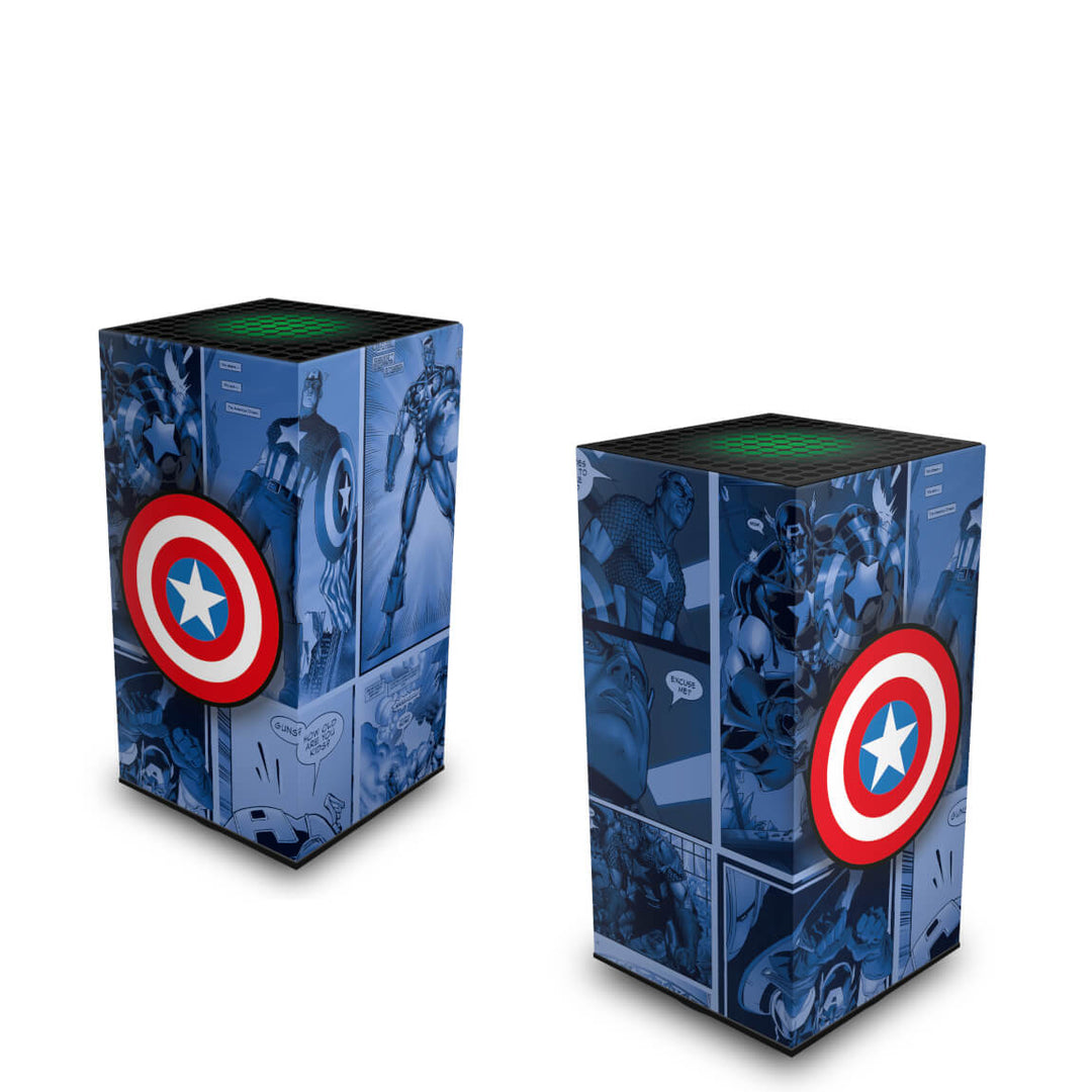 Capa Anti Poeira Xbox Series X Vertical - Capitão América Comics - Pop Arte Skins - foto 2