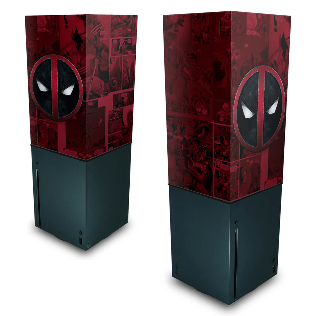 Capa Anti Poeira Xbox Series X Vertical - Deadpool Comics - Pop Arte Skins