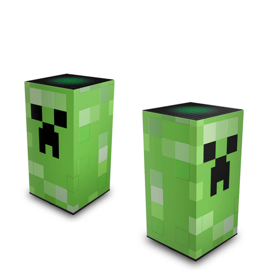 Xbox Series X Capa Anti Poeira Vertical - Creeper Minecraft
