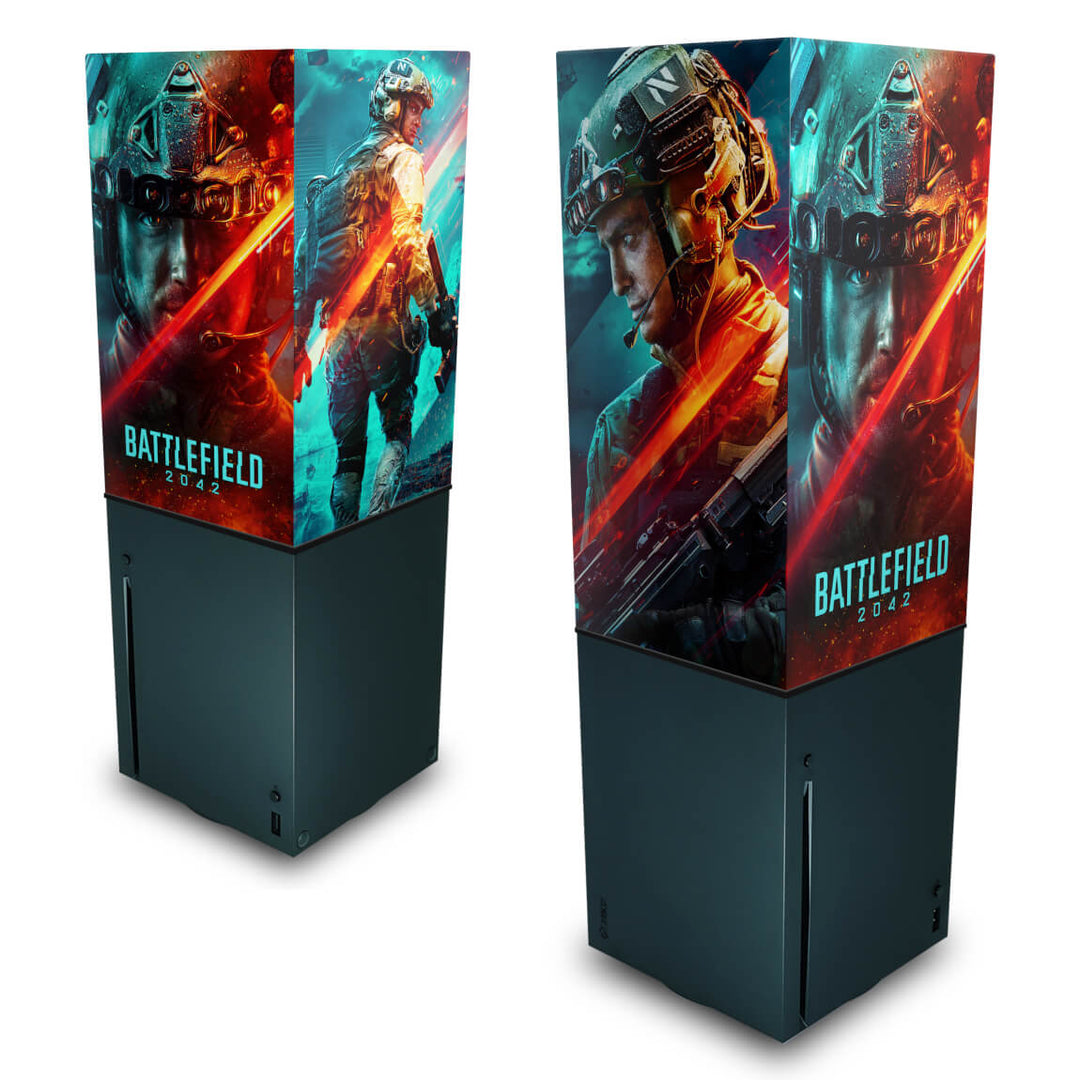 Capa Anti Poeira Xbox Series X Vertical - Battlefield 2042 - Pop Arte Skins