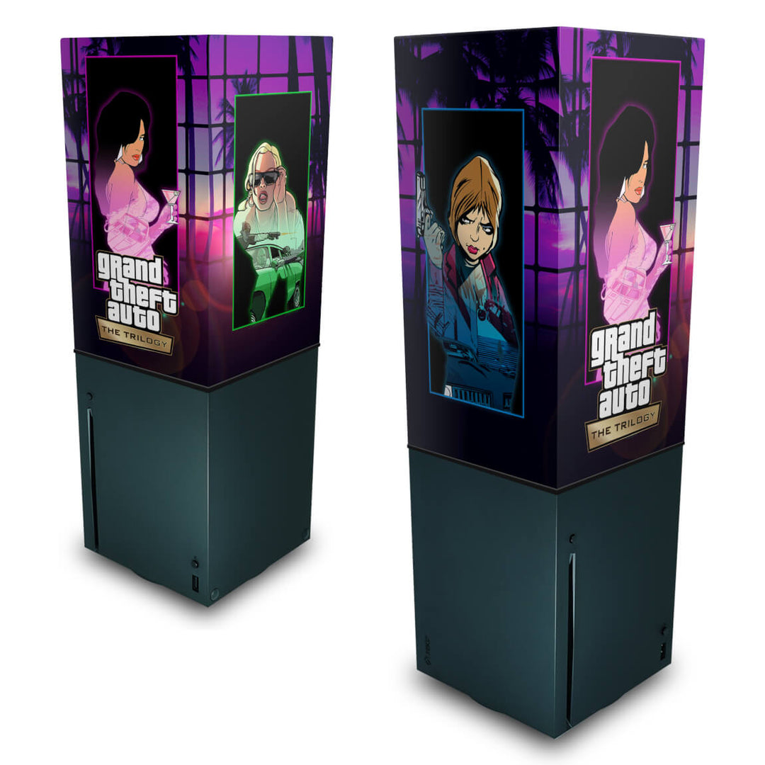 Capa Anti Poeira Xbox Series X Vertical - GTA The Trilogy - Pop Arte Skins