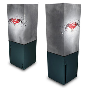 Capa Anti Poeira Xbox Series X Vertical - Batman Vs Superman Logo - Pop Arte Skins
