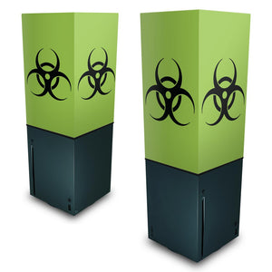Capa Anti Poeira Xbox Series X Vertical - Biohazard Radioativo - Pop Arte Skins
