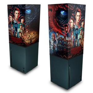 Capa Anti Poeira Xbox Series X Vertical - Stranger Things - Pop Arte Skins