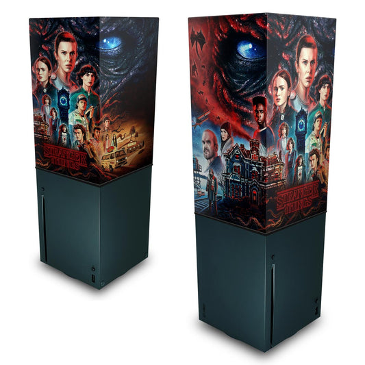 Xbox Series X Capa Anti Poeira Vertical - Stranger Things