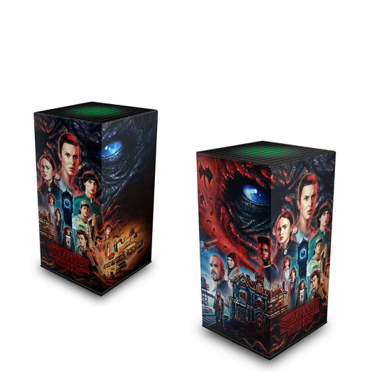 Xbox Series X Capa Anti Poeira Vertical - Stranger Things