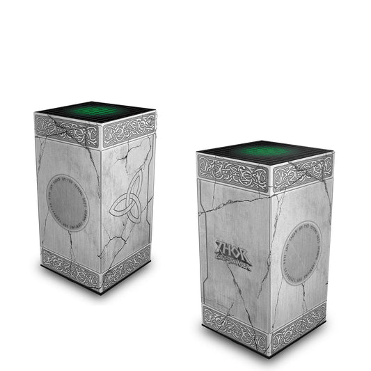 Xbox Series X Capa Anti Poeira Vertical - Mjolnir Thor Amor e Trovão