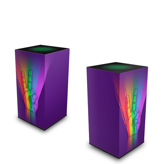 Xbox Series X Capa Anti Poeira Vertical - Rainbow Colors Colorido
