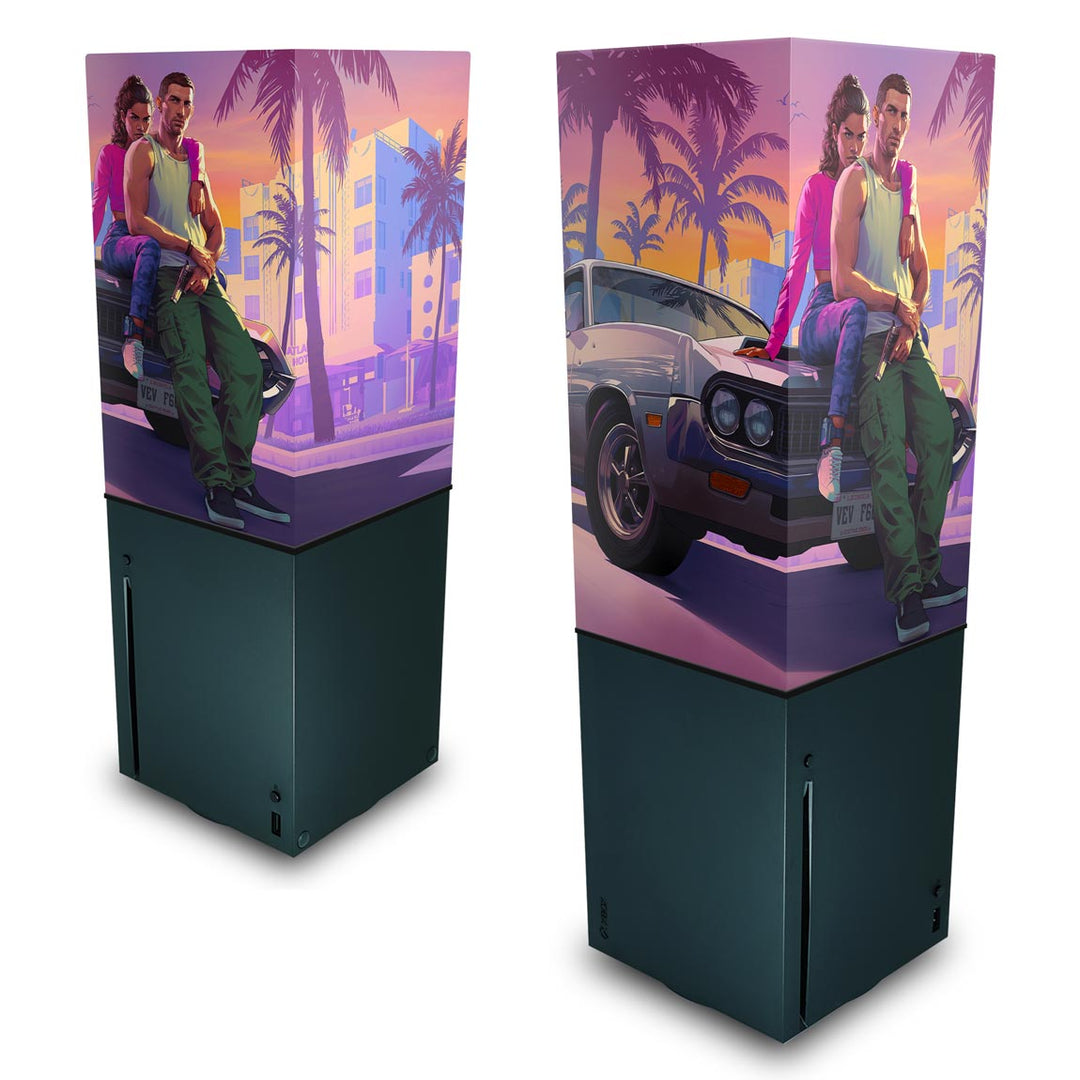 Capa Anti Poeira Xbox Series X Vertical - GTA 6 VI - Pop Arte Skins
