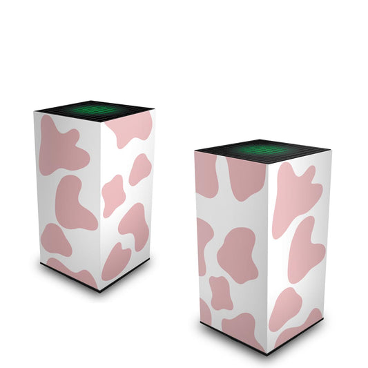 Xbox Series X Capa Anti Poeira Vertical - Vaquinha Rosa