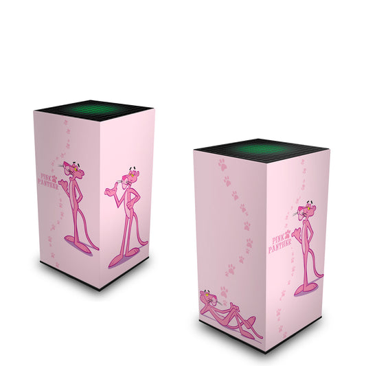 Xbox Series X Capa Anti Poeira Vertical - Pantera Cor de Rosa