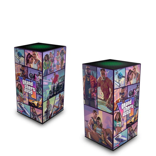 Xbox Series X Capa Anti Poeira Vertical - GTA VI - Pop Arte Skins - foto 2