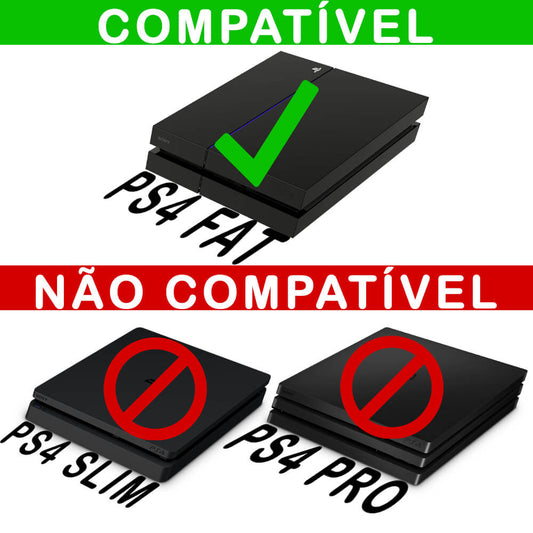 KIT PS4 Fat Skin Anti-Rage e Capa Anti Poeira - Bahia A
