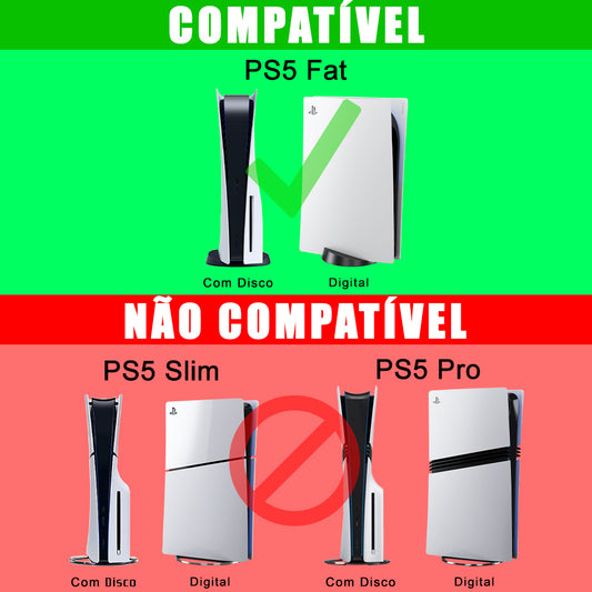 KIT PS5 Fat Horizontal Capa e Case Controle - Modelo 206