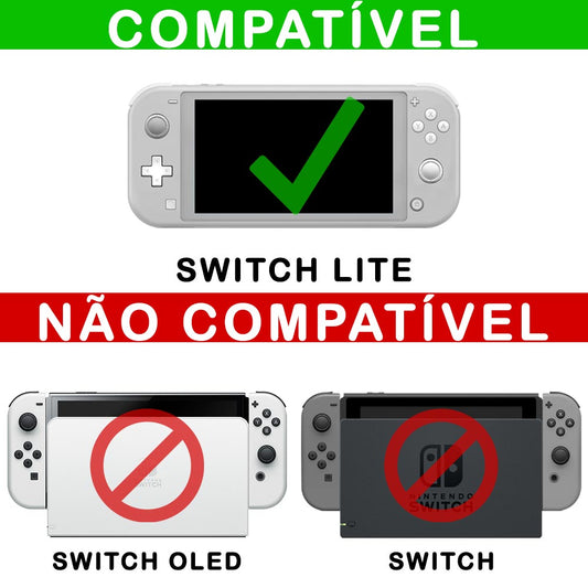 Skin Anti-Rage Nintendo Switch 1 Lite - Mario Vermelho Mania