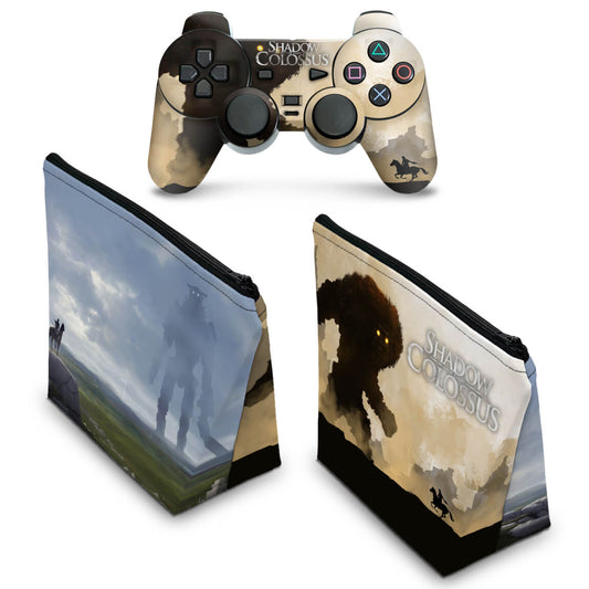 KIT Capa Case e Skin PS2 Controle - Shadow Colossus