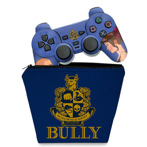 KIT Capa Case e Skin Anti-Rage PS2 Controle - Bully