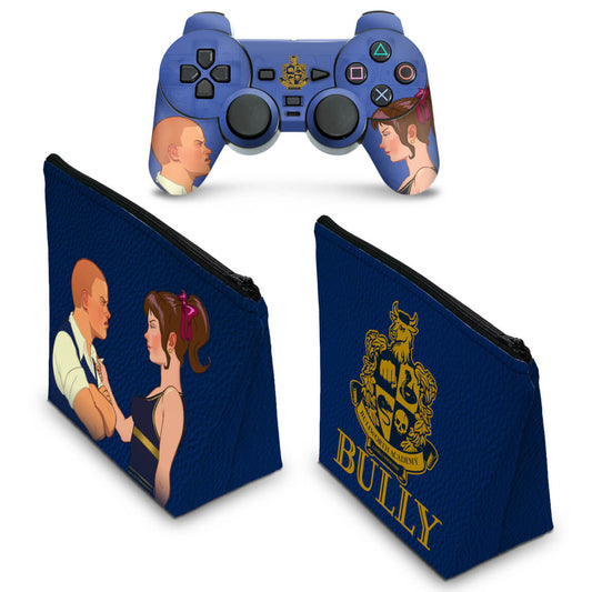 KIT Capa Case e Skin PS2 Controle - Bully