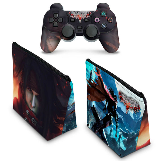 KIT Capa Case e Skin PS2 Controle - Final Fantasy VII