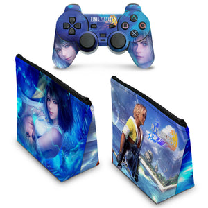 KIT Capa Case e Skin Anti-Rage PS2 Controle - Final Fantasy X - Pop Arte Skins - foto 2