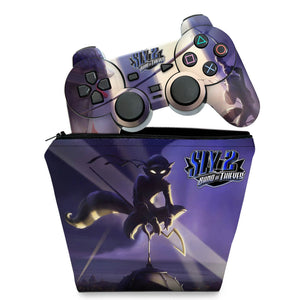 KIT Capa Case e Skin Anti-Rage PS2 Controle - Sly 2