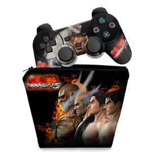 KIT Capa Case e Skin Anti-Rage PS2 Controle - Tekken 5