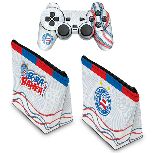KIT Capa Case e Skin PS2 Controle  - Bahia A