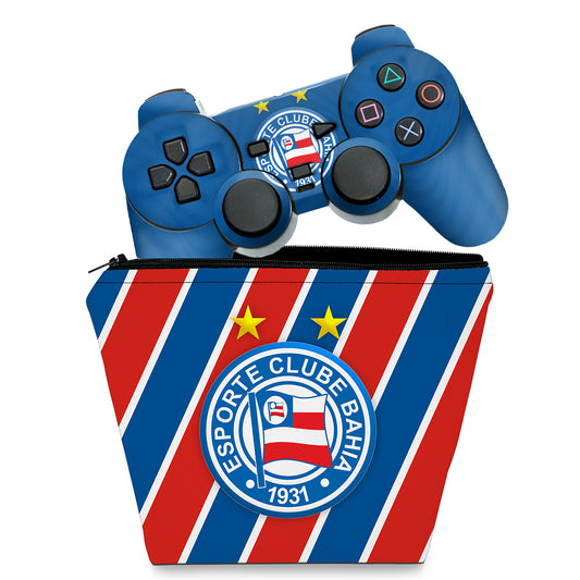 KIT Capa Case e Skin PS2 Controle  - Bahia B