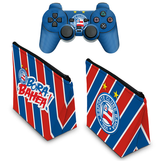 KIT Capa Case e Skin PS2 Controle  - Bahia B