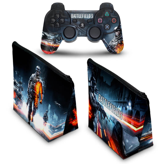 KIT Capa Case e Skin Anti-Rage PS3 Controle - Battlefield 3