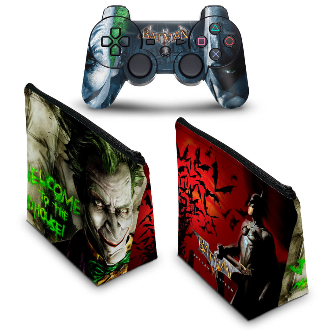 KIT Capa Case e Skin Anti-Rage PS3 Controle - Batman Arkham - Pop Arte Skins - foto 2