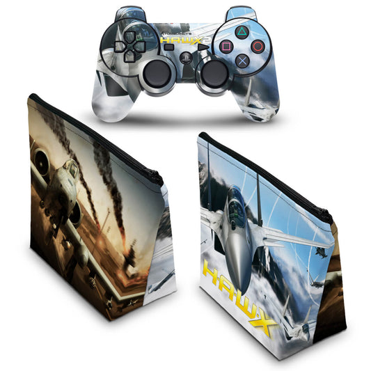 KIT Capa Case e Skin Anti-Rage PS3 Controle - Tom Clancys Hawx 2