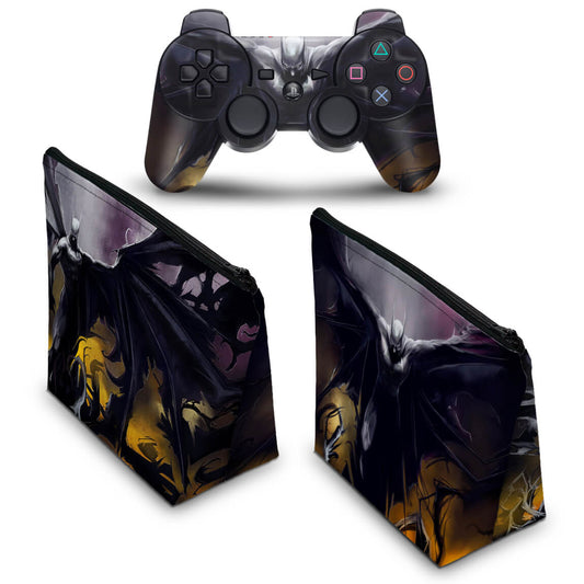 KIT Capa Case e Skin Anti-Rage PS3 Controle - Batman