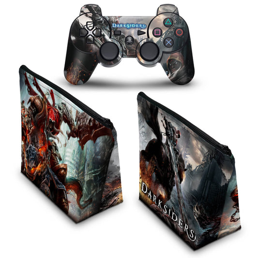 KIT Capa Case e Skin Anti-Rage PS3 Controle - Darksiders