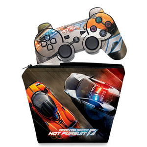 KIT Capa Case e Skin Anti-Rage PS3 Controle - Need For Speed - Pop Arte Skins