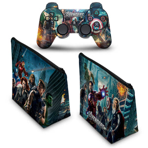 KIT Capa Case e Skin Anti-Rage PS3 Controle - Avengers Vingadores - Pop Arte Skins - foto 2