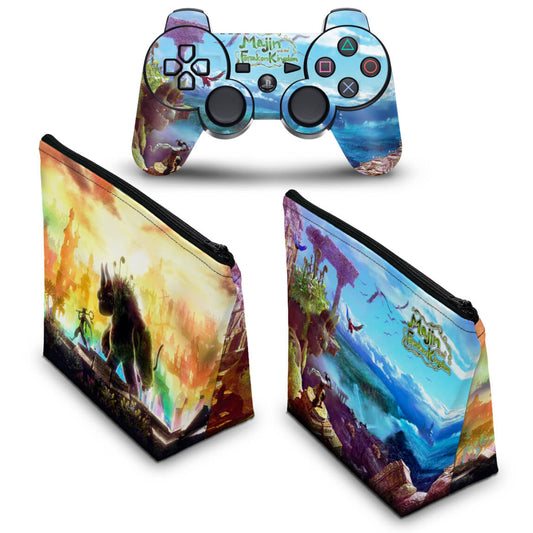 KIT Capa Case e Skin Anti-Rage PS3 Controle - Majin The Forseken